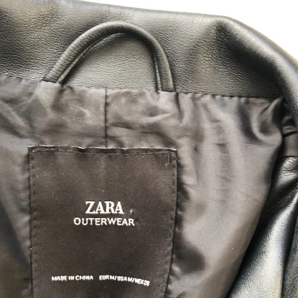 Zara Outerwear Leather Jacket - Picture 6 of 9